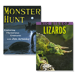 Books: "Monster Hunt" and "Lizards"