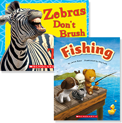 Books: "Zebras Don't Brush" and "Fishing"