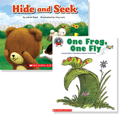Books: "Hide and Seek" and "One Frog, One Fly"