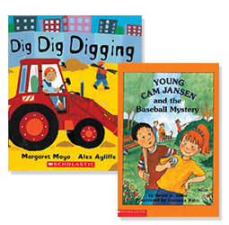Books: "Dig Dig Digging" and "Young Cam Jansen"