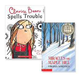 Books: "Clarice Beans Spells Trouble" and "Miracles on Maple Hill"